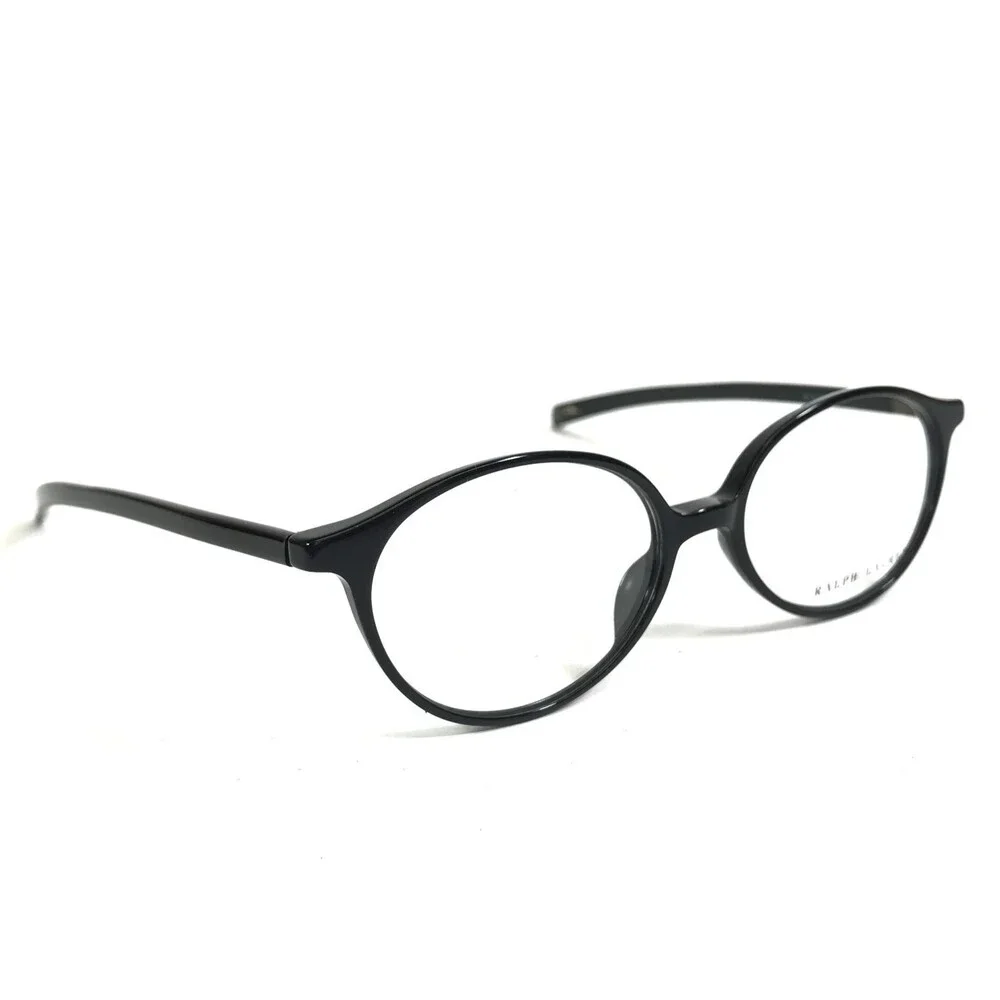 Vintage Ralph Lauren Eyeglasses Frames RL1405 807 Shiny Black Round 48-15-135